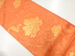 リサイクル　川島織物製　花唐草模様織出し名古屋帯